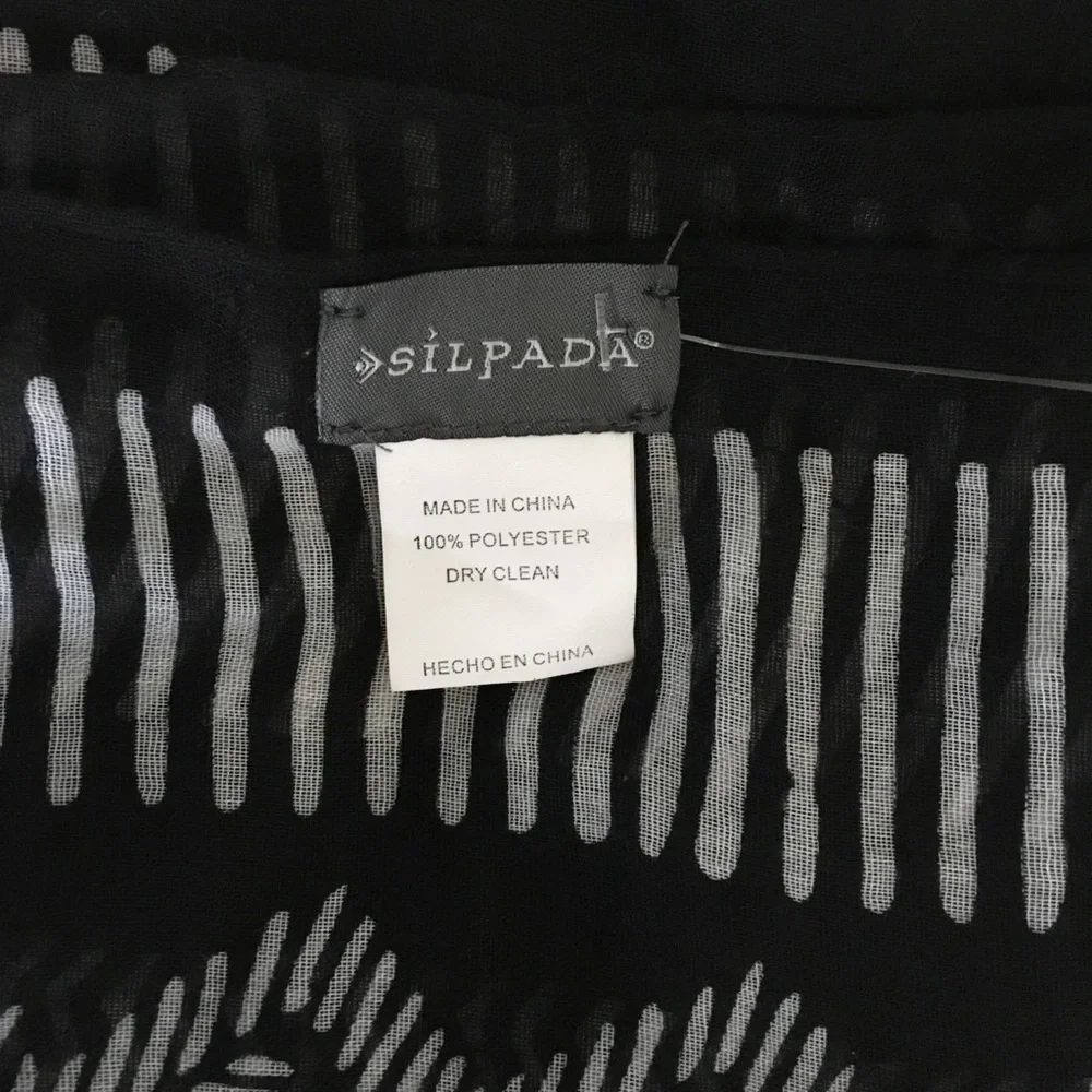 Silpada NEW Black/White Scarf - Picture 2 of 3